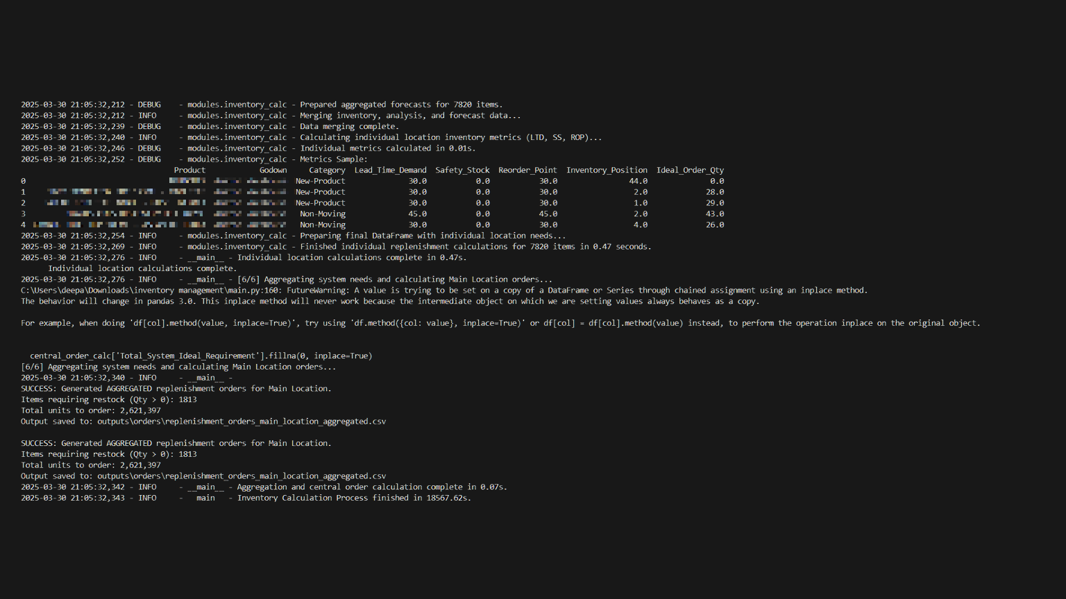 Python Console Output Tracking