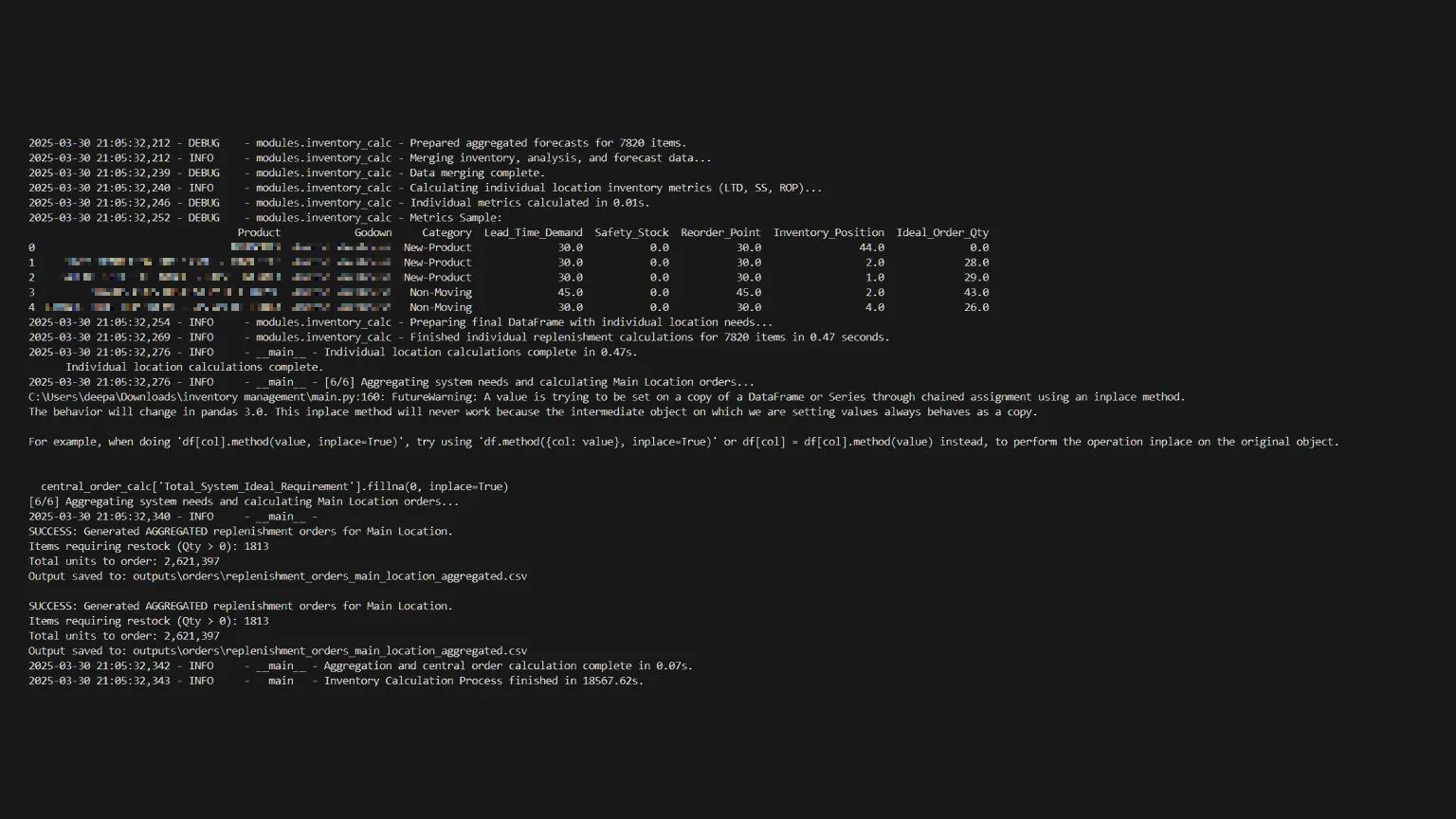 Python Console Output Tracking